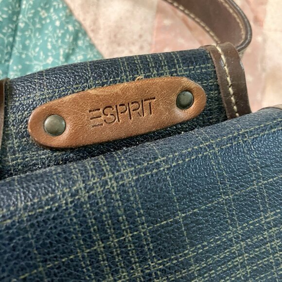 Vintage Esprit Mini Belt Bag Bum Bag Fanny Pack Crossbody Plaid 90s Grunge - Picture 7 of 13